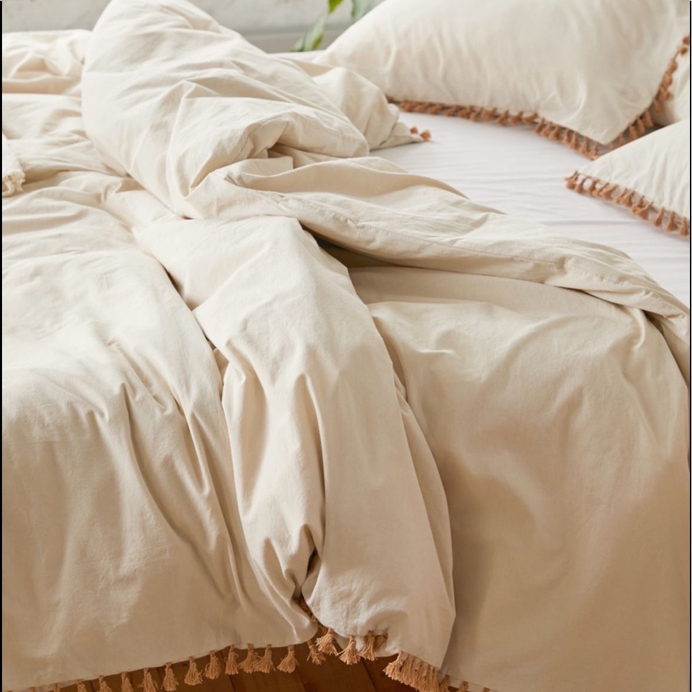 UO Tassel Duvet Cover and Pillow Shams